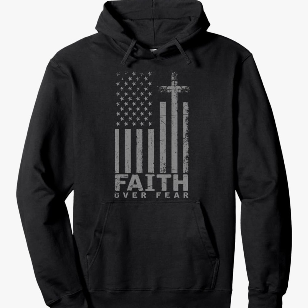 “Faith Over Fear” black unisex Hoodie